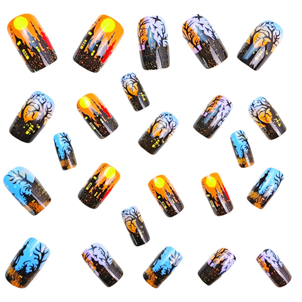 12 Sizes-24 Pcs Press On Nails Y839