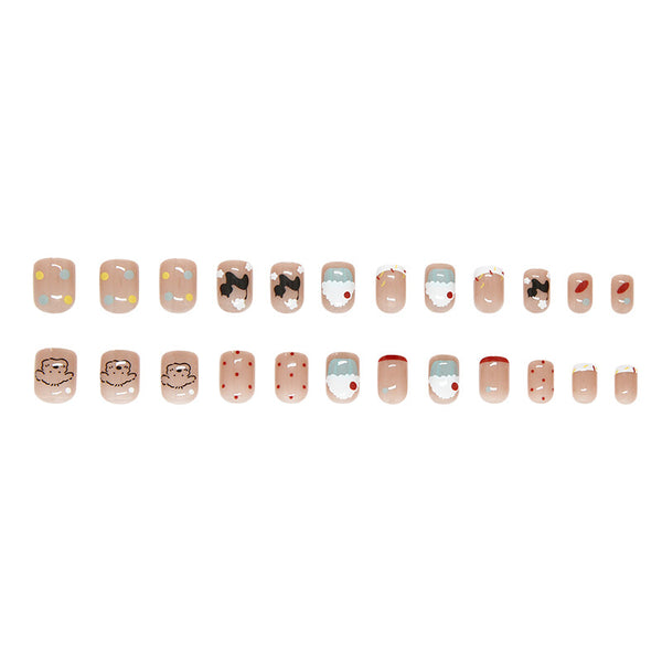 12 Sizes-24 Pcs Press On Nails R971