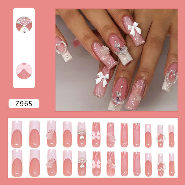 12 Sizes-24 Pcs Press On Nails Z965