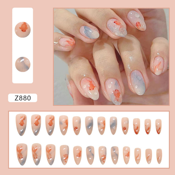 12 Sizes-24 Pcs Press On Nails Z880