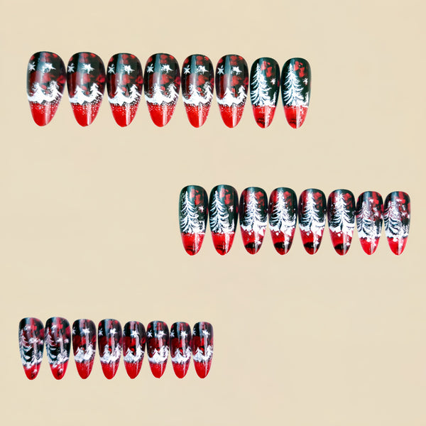 12 Sizes-24 Pcs Press On Nails Y1270