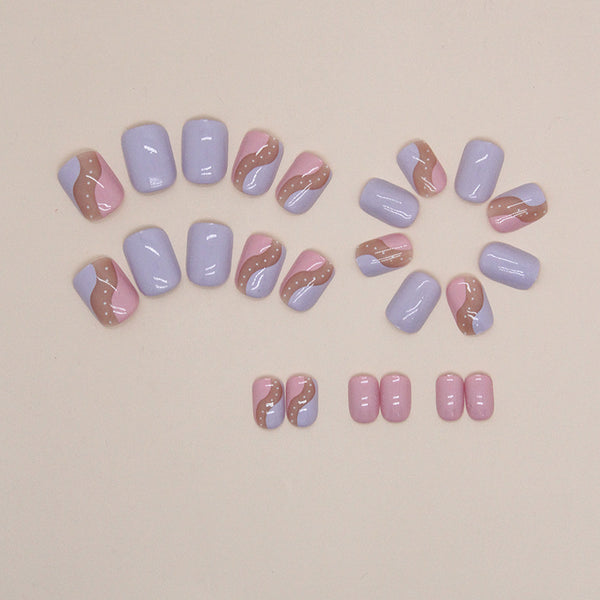 12 Sizes-24 Pcs Press On Nails W1251