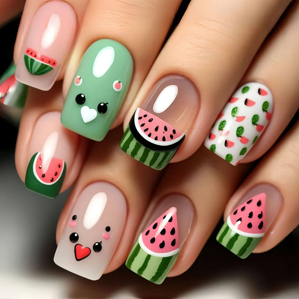 12 Sizes-24 Pcs Press On Nails Y683
