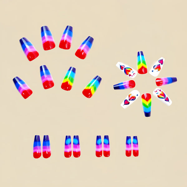 12 Sizes-24 Pcs Press On Nails Y477