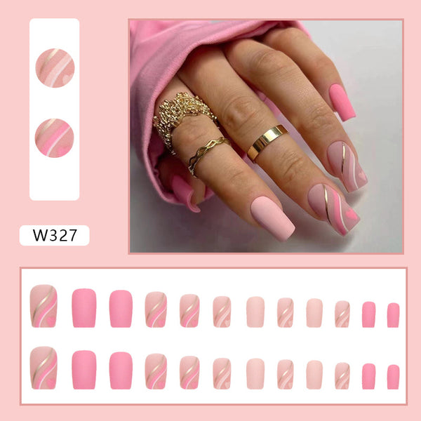 12 Sizes-24 Pcs Press On Nails W327