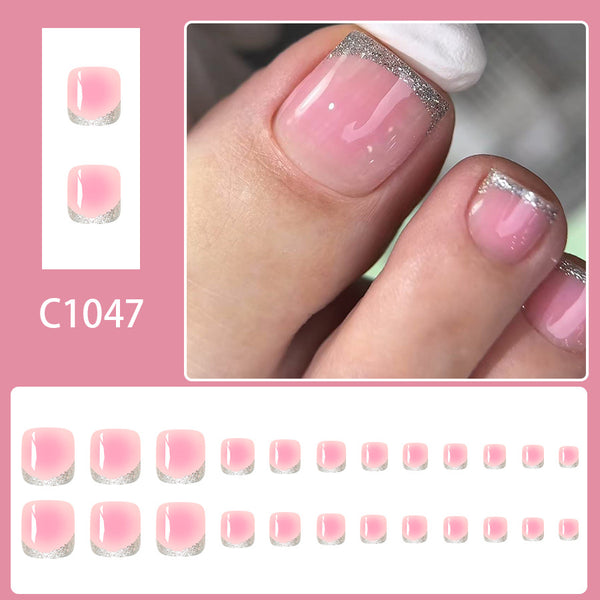 12 Sizes-24 Pcs Press On Nails C1047