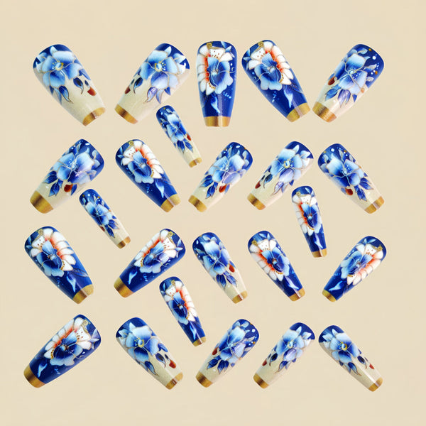 12 Sizes-24 Pcs Press On Nails Y1264