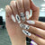 12 Sizes-24 Pcs Press On Nails W947