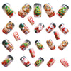 12 Sizes-24 Pcs Press On Nails Y1210