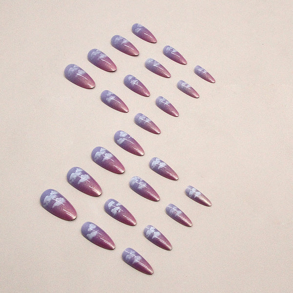 12 Sizes-24 Pcs Press On Nails W1389