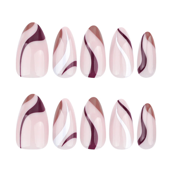 12 Sizes-24 Pcs Press On Nails JP3662