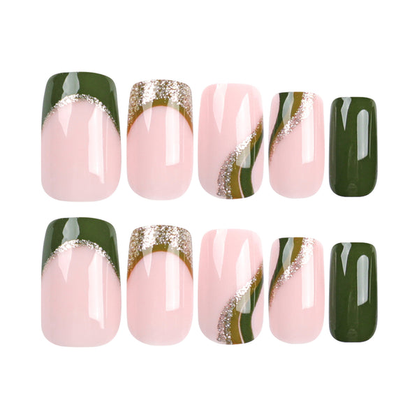 12 Sizes-24 Pcs Press On Nails JP3031
