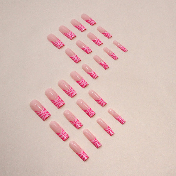 12 Sizes-24 Pcs Press On Nails G006