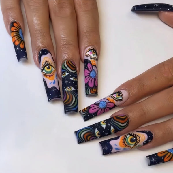 12 Sizes-24 Pcs Press On Nails Y066