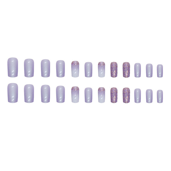12 Sizes-24 Pcs Press On Nails W1329