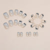 12 Sizes-24 Pcs Press On Nails W1118