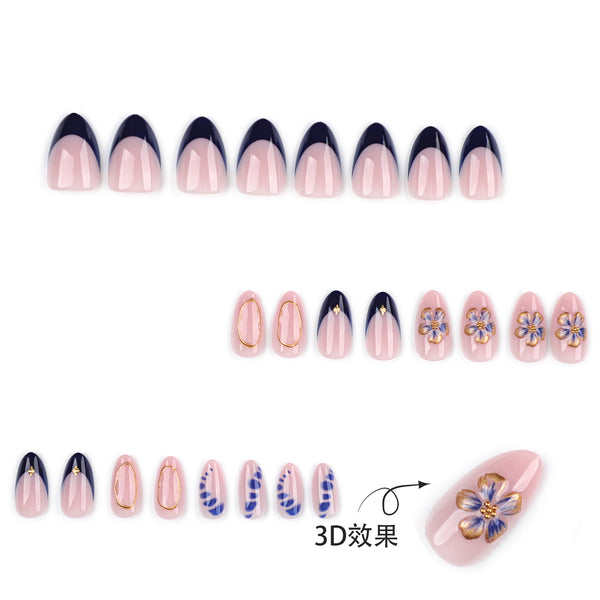 12 Sizes-24 Pcs Press On Nails JP4378