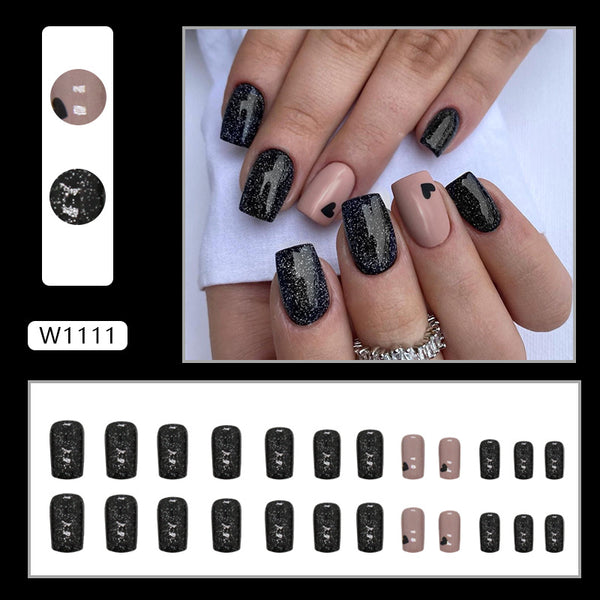 12 Sizes-24 Pcs Press On Nails W1111