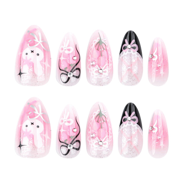 12 Sizes-24 Pcs Press On Nails JP3751