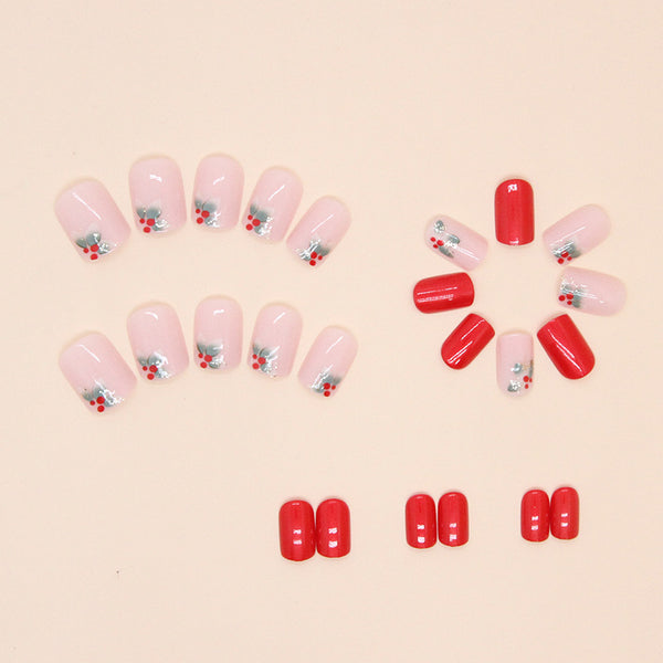 12 Sizes-24 Pcs Press On Nails W1494