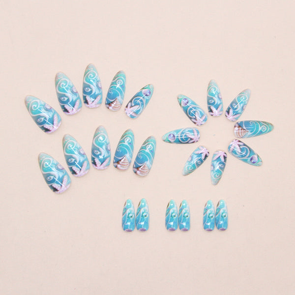 12 Sizes-24 Pcs Press On Nails W1929