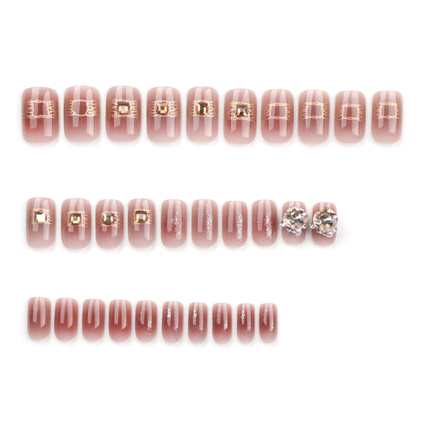 15 Sizes-30 Pcs Press On Nails GN030