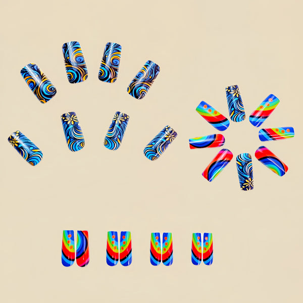 12 Sizes-24 Pcs Press On Nails Y581