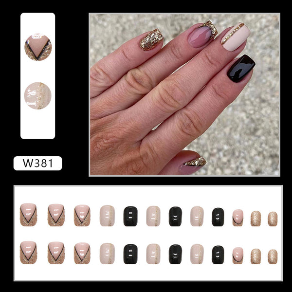 12 Sizes-24 Pcs Press On Nails W381