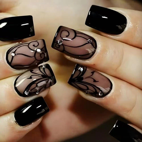 12 Sizes-24 Pcs Press On Nails Z1020