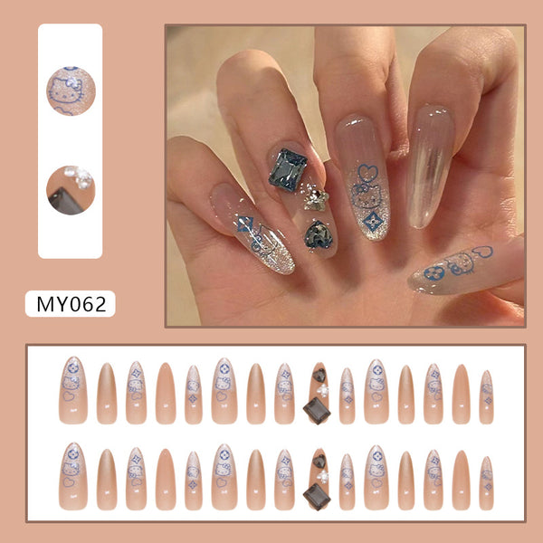 12 Sizes-24 Pcs Press On Nails MY062