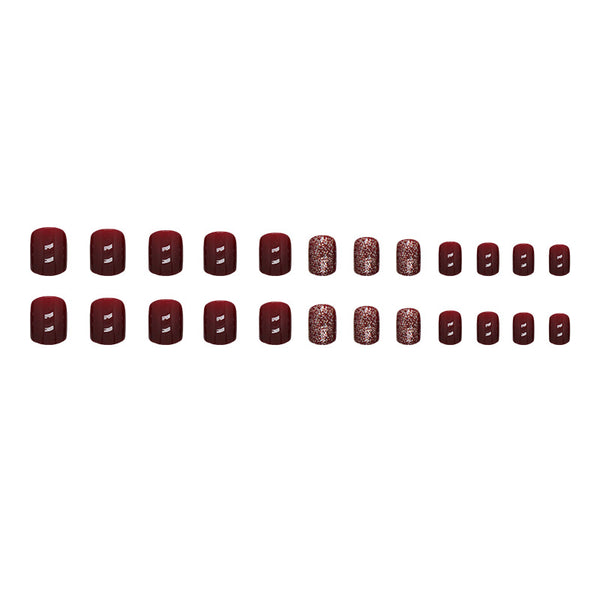12 Sizes-24 Pcs Press On Nails W1199