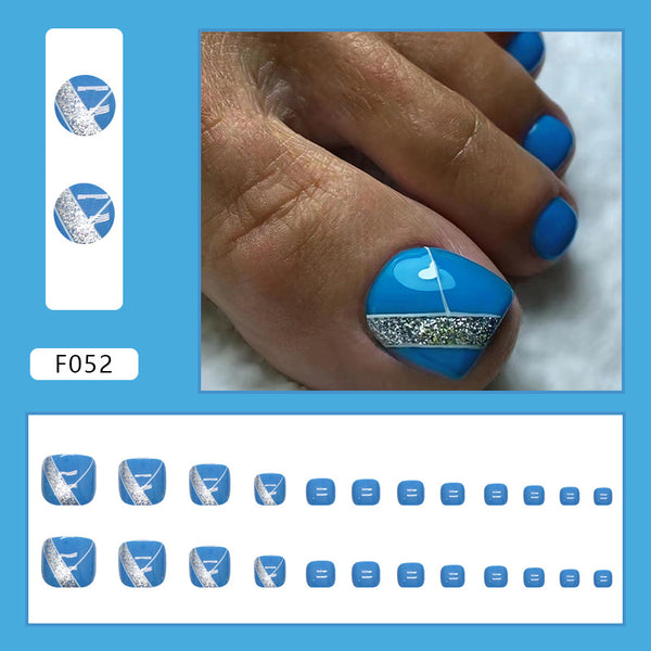 12 Sizes-24 Pcs Press On Nails F052