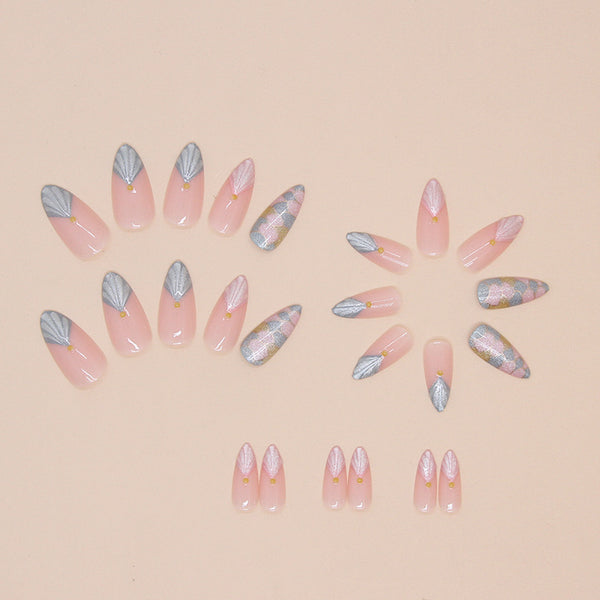 12 Sizes-24 Pcs Press On Nails W1599