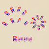 12 Sizes-24 Pcs Press On Nails Y1111