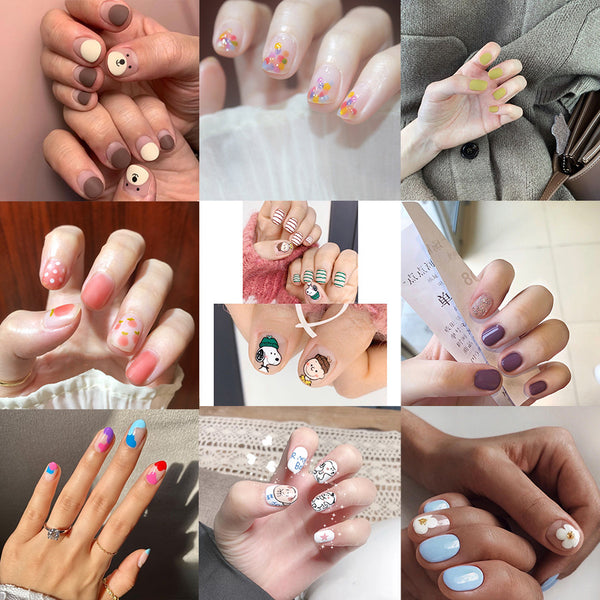 12 Sizes-24 Pcs Press On Nails bundle-set-6