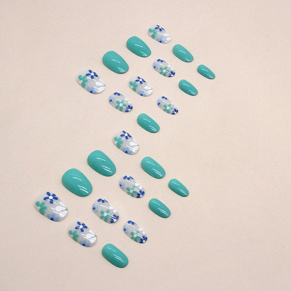 12 Sizes-24 Pcs Press On Nails W1317