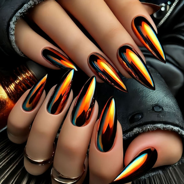 12 Sizes-24 Pcs Press On Nails Y1070