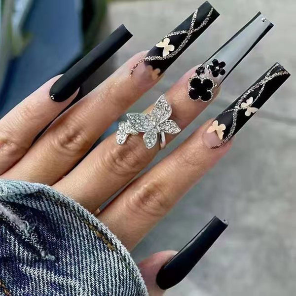 12 Sizes-24 Pcs Press On Nails Z334