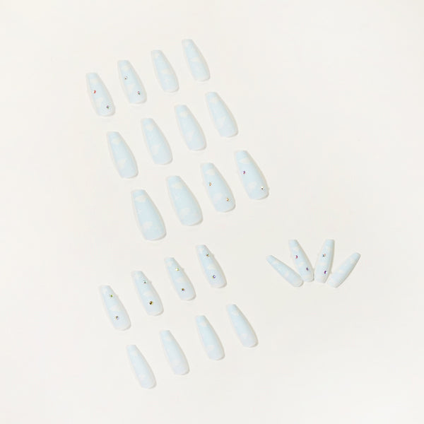 12 Sizes-24 Pcs Press On Nails JP1140