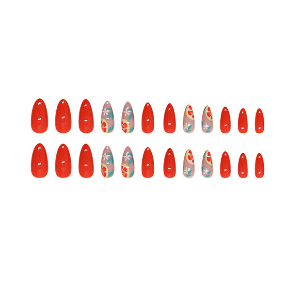 12 Sizes-24 Pcs Press On Nails W1665