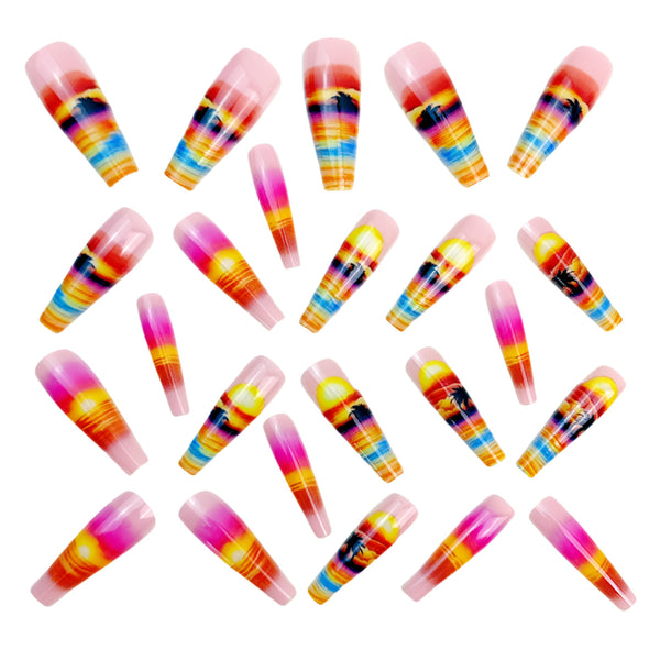 12 Sizes-24 Pcs Press On Nails Y894