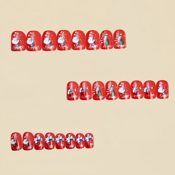 12 Sizes-24 Pcs Press On Nails Y1268