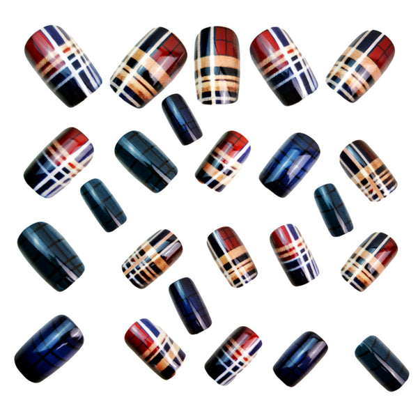 12 Sizes-24 Pcs Press On Nails Y1306