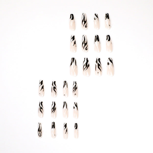 12 Sizes-24 Pcs Press On Nails JP1516
