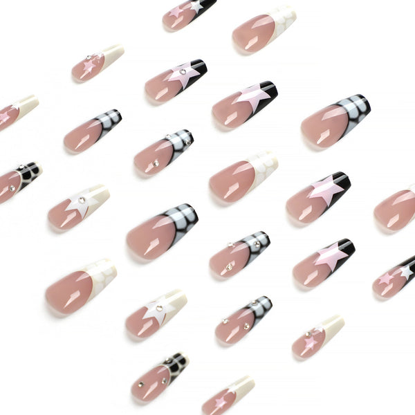 French Glossy Long Square Press on Nails