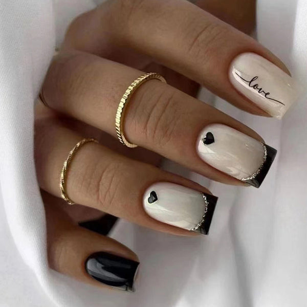 12 Sizes-24 Pcs Press On Nails W444