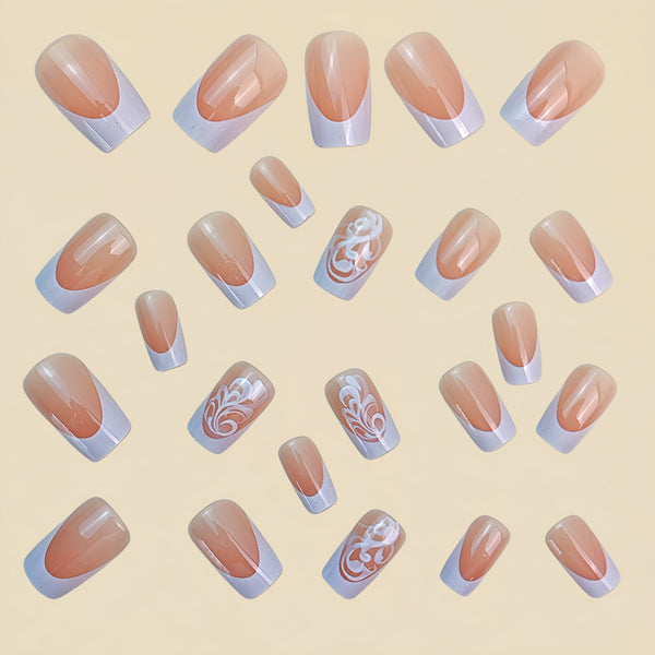 12 Sizes-24 Pcs Press On Nails Y925