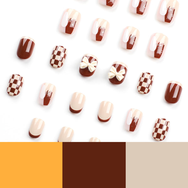 12 Sizes-24 Pcs Press On Nails JP3013