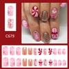 12 Sizes-24 Pcs Press On Nails C679