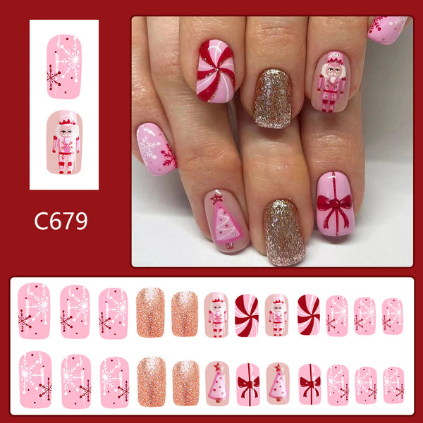 12 Sizes-24 Pcs Press On Nails C679
